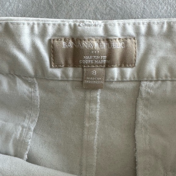 Banana Republic Factory White Cotton Shorts size 8 - Picture 3 of 3